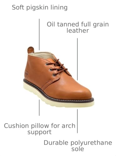 Image of Golden Fox Men's American Heritage Work Chukka Boot with Lightweight Oil Resistant Wedge Sole for Construction