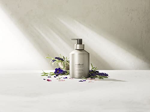 Method Gel Hand Soap, Violet + Lavender, Reusable Silver Aluminum Bottle, 12 oz (Pack of 3)