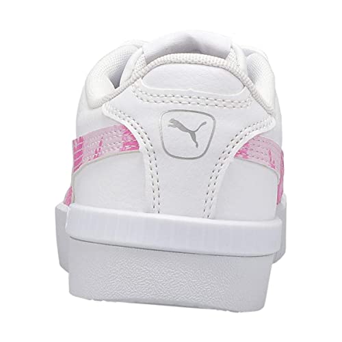 PUMA Girls' Jada Bleach Fashion Sneaker White/Pink 5 Medium US3