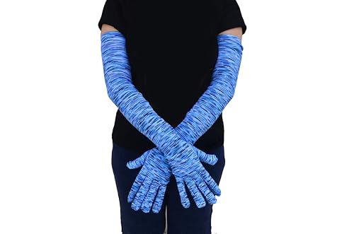 Image of Women's Driving Gloves, Printed Cotton Full Hand Summer Gloves for Protection from Sun Burn /Heat /Pollution (Pack of 1 Pair)