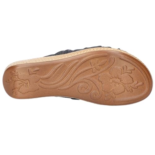 Sandale cale bleu marine taille 41 dotée d'une semelle stable style Bertina