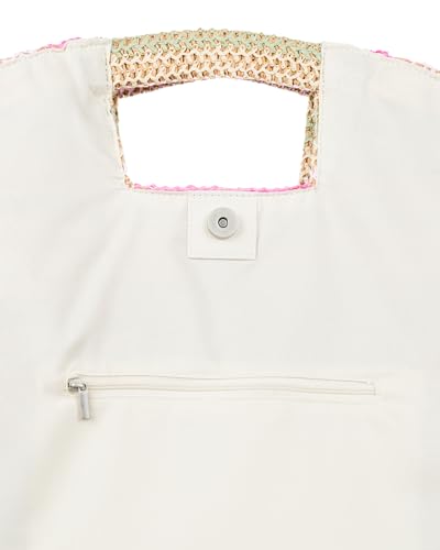 Image of Roxy Women's Beach Tote Bag | Travel | Vacation | Straw | Lightweight | Breathable, Coco Pearl - Natural Banana