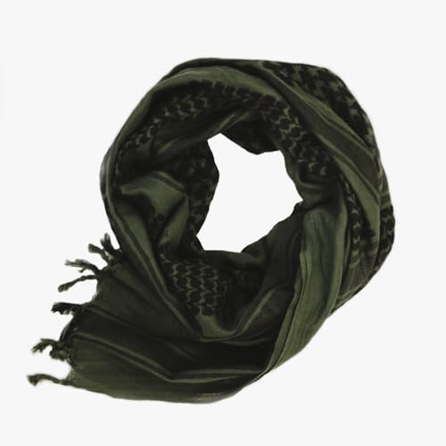Image of Cotton Shemagh Keffiyeh Scarf - Lightweight Tactical Desert Head Neck Wrap, Sun Protection Outdoor Scarf for Summer Hiking