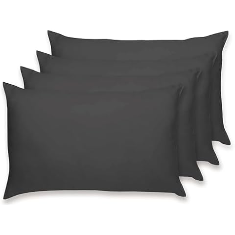 Rayyan Linen 4 Pack Charcoal Grey Pillow Cases Cover