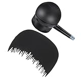 Luxshiny Haarfaser Sprühset 2 Stück mit Pumpdüse und Haaransatzkamm für Sofortige Haarverdichtung bei Dünnem Haar Wasserfester Haarfaserspender Natürlicher Look Tragbar für Alltag