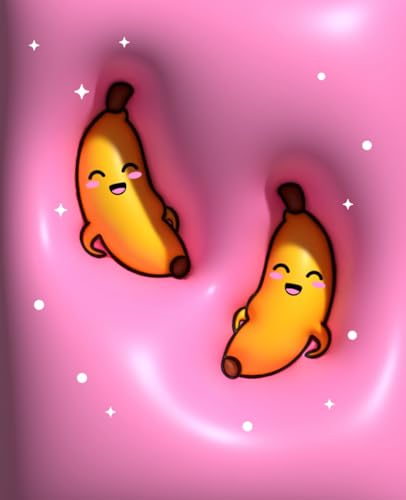 3D Inflated Kawaii Banana Birthday Composition Notebook: Cute 7.5x9.25' Journal for School, College, or Daily Journaling | 110 Lined Pages