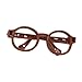 ZYIHNIRB Doll Glasses Figure Dress Up Eyelgasses Gift Fashion Eyewear Costume Accessories for Family Friends Pretend Play Christmas, Khaki