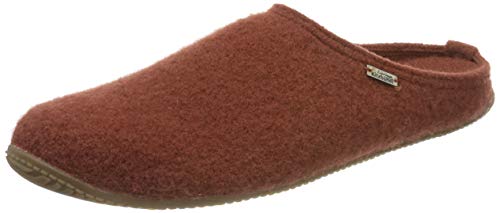 Living Kitzbühel Unisex Pantoffel unifarben mit Fußbett Hausschuh, Ziegel, 37 EU