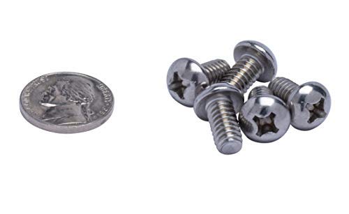 1/4"-20 X 1/2" Stainless Phillips Round Head Machine Screw, (50pc), Coarse Thread, 18-8 (304) Stainless Steel, by Bolt Dropper