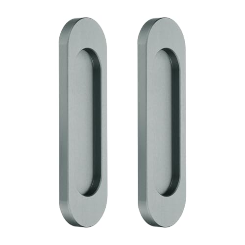 uxcell �Z���t�X�e�B�b�N�����ˎ���� 2�� 4�C���` �A���~�j�E������ ���ߍ��ݎ��w �t���b�V���v�� �ȉ~�` �����˃n���h�� �K���X�h�A �� �����o�� �h���b�T�[ �L���r�l�b�g�p �O���[