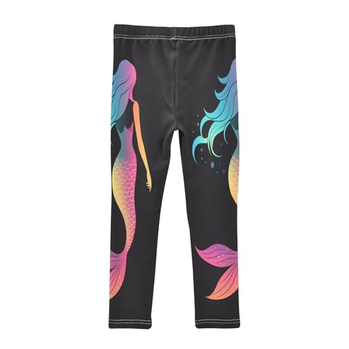 Mermaid Tail Colorful Gradient Girls Casual Leggings for Kids Printed Long Pant Bottoms Stretch and Soft2