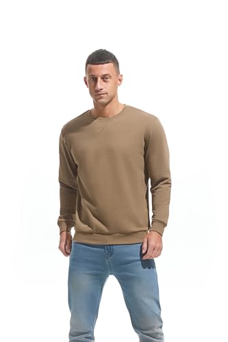 VEIISAR Herren dünnes Sweatshirt mit Rundhalsausschnitt – Bild 2