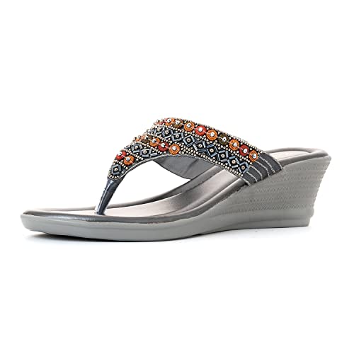 Image of Khadim's Wedge Heel Slip-On Sandal for Women
