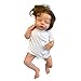 Bambola Reborn Lifelike Girl Girl Children's Growth Partner 14in Neonati Soothing Dolce Bambola Ambra Imbragli Possono muoversi per Il Giocattolo Regalo di Compleanno,Bianca