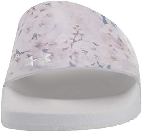 Under Armour Unisex-Adult Core Remix Floral Slide Sandal, Sea Coin (600)/Sea Coin, 6 Men’s/7.5 Women’s | Image 1