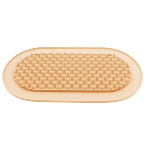 Silicone Dog Licking Mat, Puppy Licking Mat, 17.91x9.76 Inches Interactive Animal Feeder, Black/Yellow/Green Training Lick Pad,