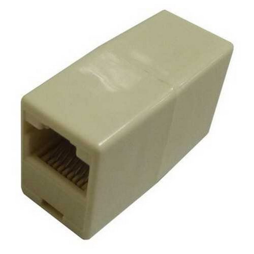 OcioDual Acoplador de Cable RJ45 Cat. 8 / 7A / 7 / 6A / 6 / 5E / 5, Blanco, Adaptador 1000Mbps Doble Hembra Módulo Alargador Extensor Ethernet LAN