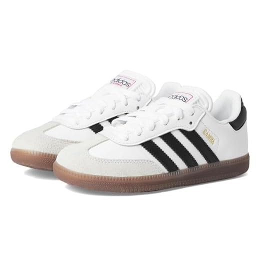 adidas Unisex-Kids Samba Indoor, White/None/None, 4
