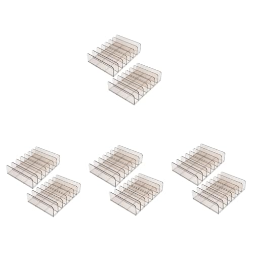 DOITOOL Caja De Dinero Acrílica Grande Compartimentos Organizador De Escritorio Para Billetes y Monedas Soporte Para Teléfonos Adecuado Para Aulas y Oficinas 2 Piezas