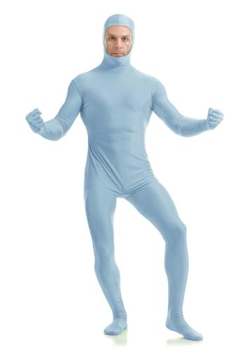 Image of ATHX Men's and Women's Spandex Open Face Bodysuit Costume Adult Stretchy Halloween Cosplay Body Suit Zentai Suit Outfits