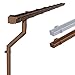 INEFA Dachrinnen Set Gartenhaus, Carport, Terrasse, NW83 / 83mm Kastenrinne 3m Braun 1 Dachseite, Regenrinne PVC für Pultdach, Made in Germany