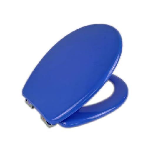MERCURY TEXTIL - Tapa y Asiento WC Universal Cierre Suave y Bajada Lenta de Plástico Duro Tapa de Inodoro con Freno Fácil para Instalación y Desmontaje (Azul)