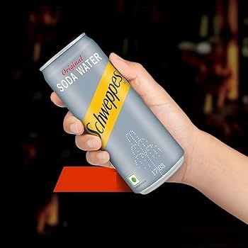 Schweppes Soda Water Air Soda, Each 330ml X 12 Pack Cans