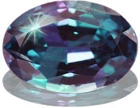 7.25 Ratti Colour Changing Alexandrite Stone Lab Created Synthetic Loose Gemstone for Men and Women