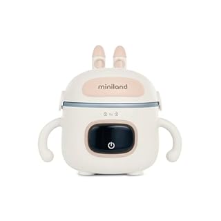 Miniland Scaldabiberon Portatile Senza Fili 7500mAh, Scalda Pappa Portatile Neonato da Viaggio e Scaldavivande a Batteria, Kit Svezzamento con Posate, Display LED, 3 Temp | Warmy Food On the Go
