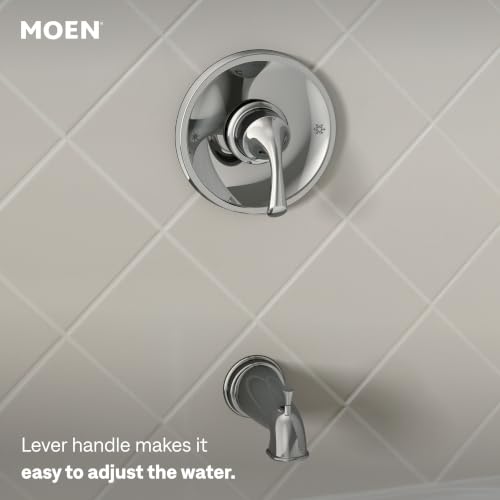Moen 82115 Idora Single-Handle Posi-Temp Tub and Shower Faucet with Valve Included, Chrome, Pressure-Balancing Shower System with Showerhead and IPS Tub Spout - image 4