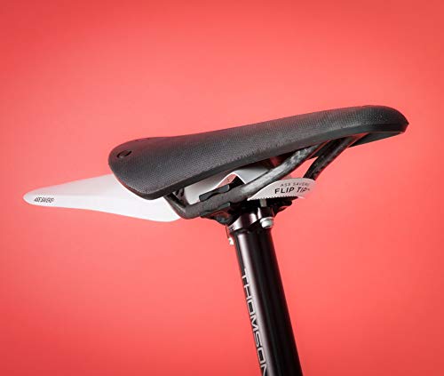 Ass Savers Big Saddle Mudguard for Wide Tires, 30-50 mm, up to 55 mm, Generation 4, Maximum Rain Protection, No Tools Mount, Patented Flip Tip, Lightweight, Stable, Self Centering, CX, Gravel, Black