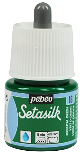 Pébéo – Flacon Setasilk Vert 45 ml - Peinture sur soie - Flacon Bouchon Pipette de 45 ml – Couleur Vert d'Orient