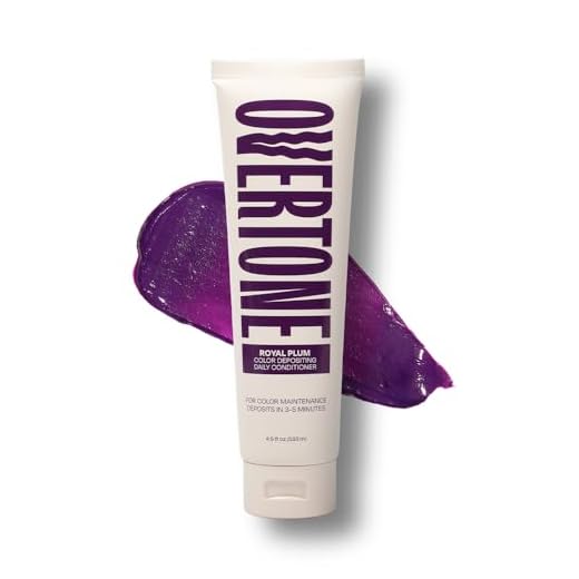 Overtone Daily Color Depositing Conditioner - 4.5oz Temporary Coloring Conditioner with Shea Butter & Coconut Oil - Refresh Color & Prevent Fading- Vegan & Cruelty-Free, Purple for Brown is Royal Plum