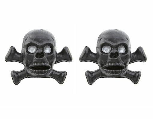 Tapas para Válvula de Bicicleta Calavera con Diseño de Huesos Negro