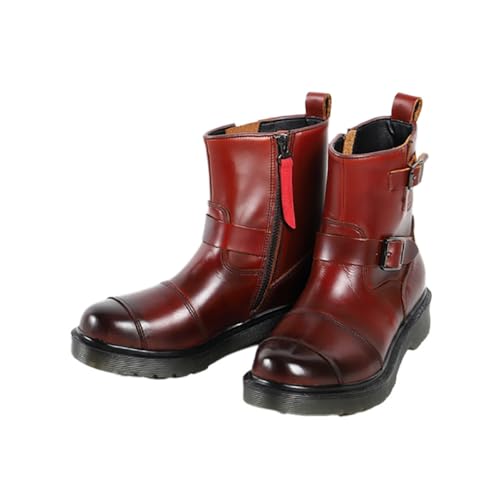 デグナーレディースシフトガード付レザーZIPエンジニアブーツ[HS-B10] ブラウン 24.5cm