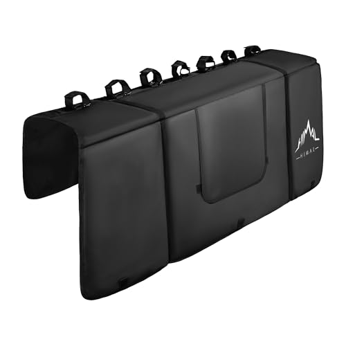 Himal Outdoors Tailgate Pad for Mountain Bike Tailgate Protection Pad with Tool Pockets Fits Most Truck Carries Up to 7 Bikes
