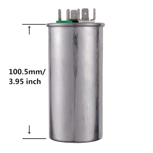 BOJACK 45+10 uF ±6% 45/10 MFD 370/440 VAC CBB65 Dual Run Start Round Capacitor for Condenser Straight Cool or Heat Pump Air Conditioner or AC Motor and Fan Starting - Image 4