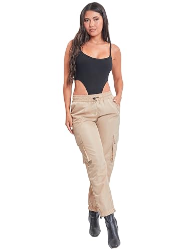 YMI Jeans Women's Nylon Cargo Joggers4
