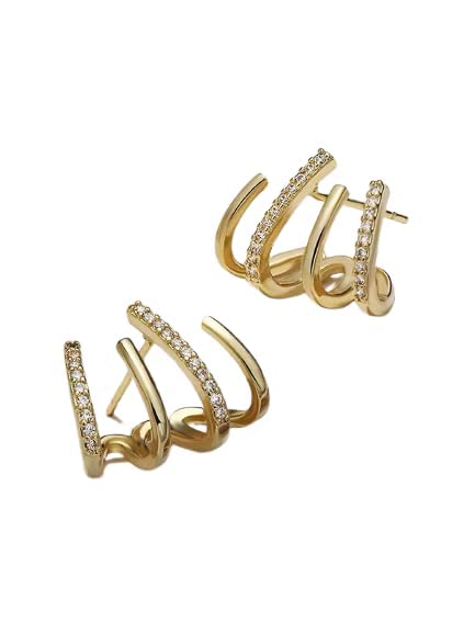 ARTRUE Earrings for Women Multi Hoop Earrings in One That Look Like Multiple Piercings 4 Claw Needle Earring | Cuff Earrings for Women and Girls (B0C34F5J27) Amazon Price History, Amazon Price Tracker