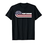 Patriotic USA flag retro design featuring the text "Fort Dodge", the American town in Iowa with zip code 50501. Lightweight, Classic fit, Double-needle sleeve and bottom hem