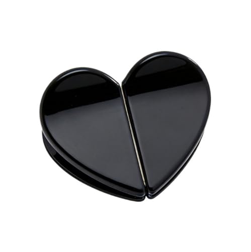 6-Piece Heart Magnetic Hair Clips Set - Stylish Acrylic Hair