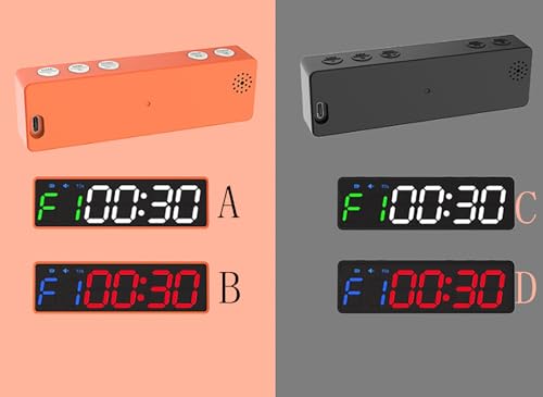 Cronómetro digital McbeAn con LED, reloj electrónico para deportes, 8 modos de fitness, diseño magnético trasero, batería de gran capacidad de 1500 mAh, compacto y portátil para entrenamiento en gimnasio en casa miniatura 7