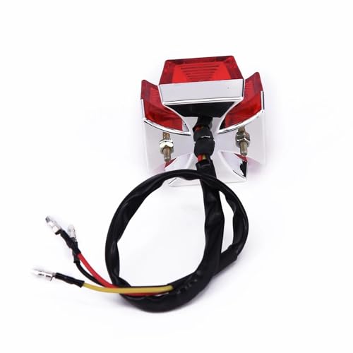 Piloto trasero de motocicleta estilo cruz maltesa para rutas nocturnas en motos custom