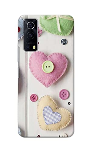 Image of PRINTFIDAA Heart Shape Hard Back Cover for Vivo Y53S / IQOO Z3 Back Cover -(P6) KAT1010