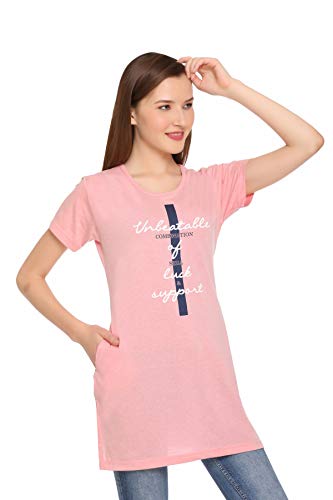Image of In Love Women's Plus Size Longline T-Shirt with Side Pocket, 3 /4 Sleeve, Crew Neck