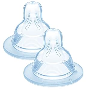 MAM Teats Size 2, Suitable for 2+ Months, MAM Medium Flow Teats with SkinSoft Silicone, Fits All MAM Baby Bottles, Baby…