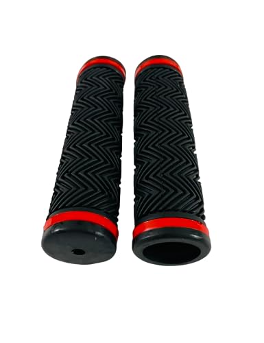 Image of ShreNik Bicycle Handlebar Grip Set Soft Rubber Non Toxic Anti-Slip Standard Size Colored Cycle Handle Grip Length 12.5 cm