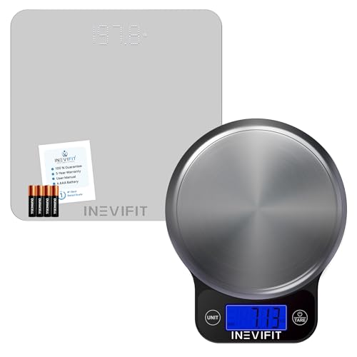 INEVIFIT Báscula Digital para Baño y Cocina miniatura 1