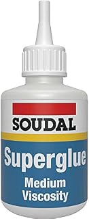 SOUDAL HIGH VISCOSITY SUPER GLUE 50G CYANOACRYLATE ADHESIVE
