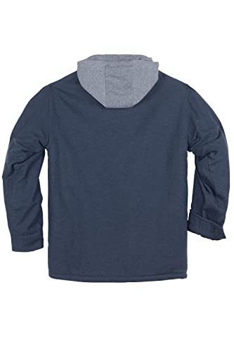 Men's Sherpa Lined Flannel Quilted Jacket Long Sleeve Cotton Plaid Snap Button Up Shirts Jacket2